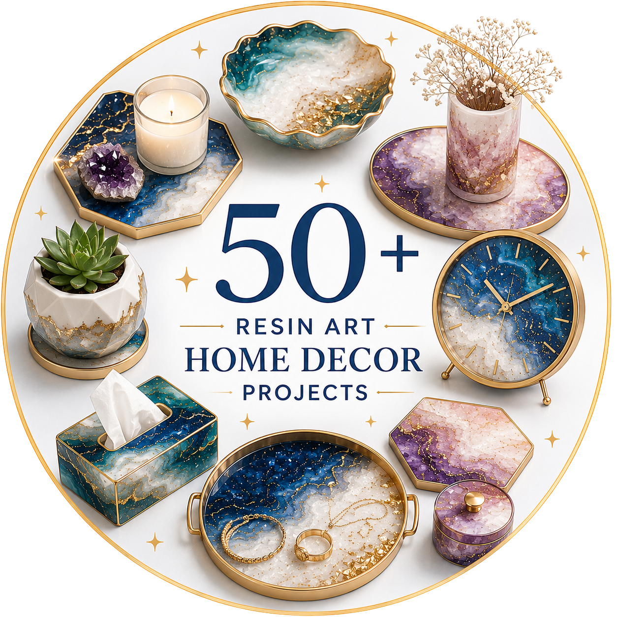 50+ Resin Art Home Decor Projects